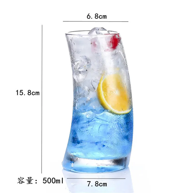 Забавная стеклянная чашка парусник прозрачная винная питьевые бокалы