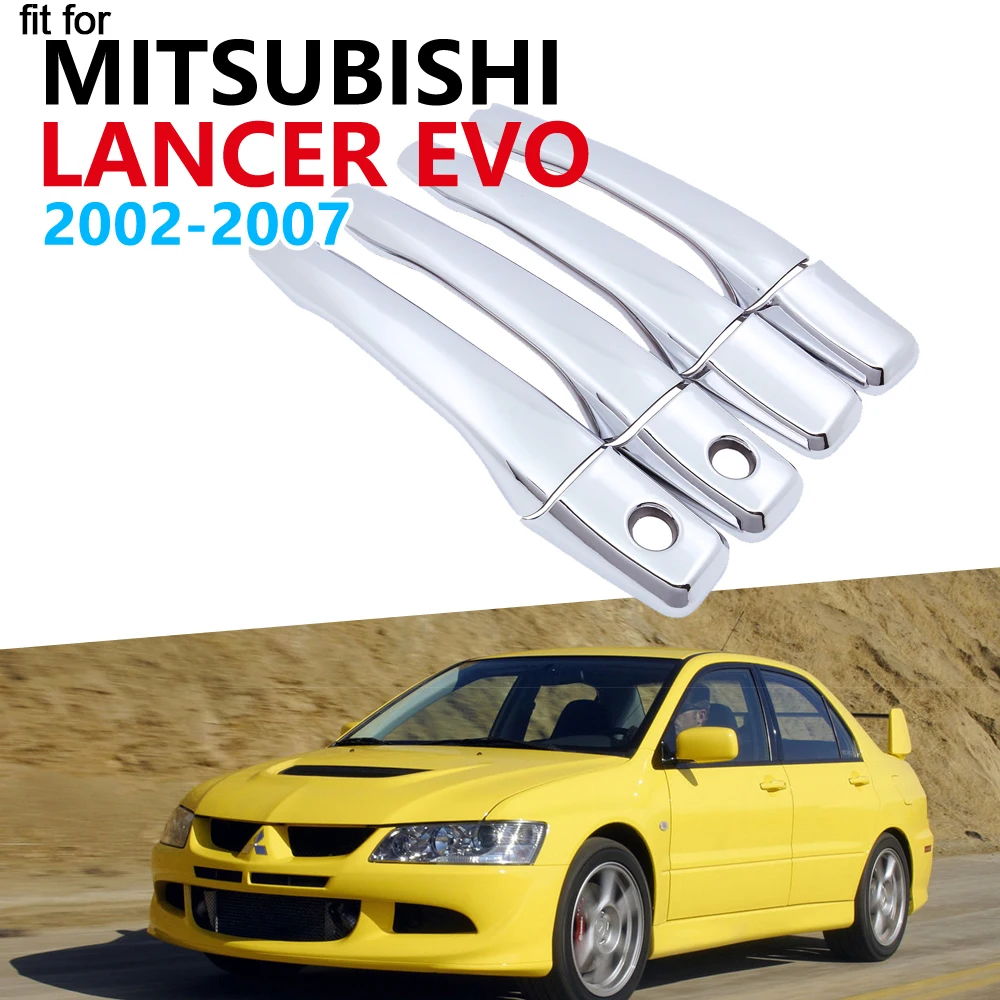 Роскошный хромированный набор накладок на дверную ручку для Mitsubishi Lancer Evo VII VIII IX 7 8