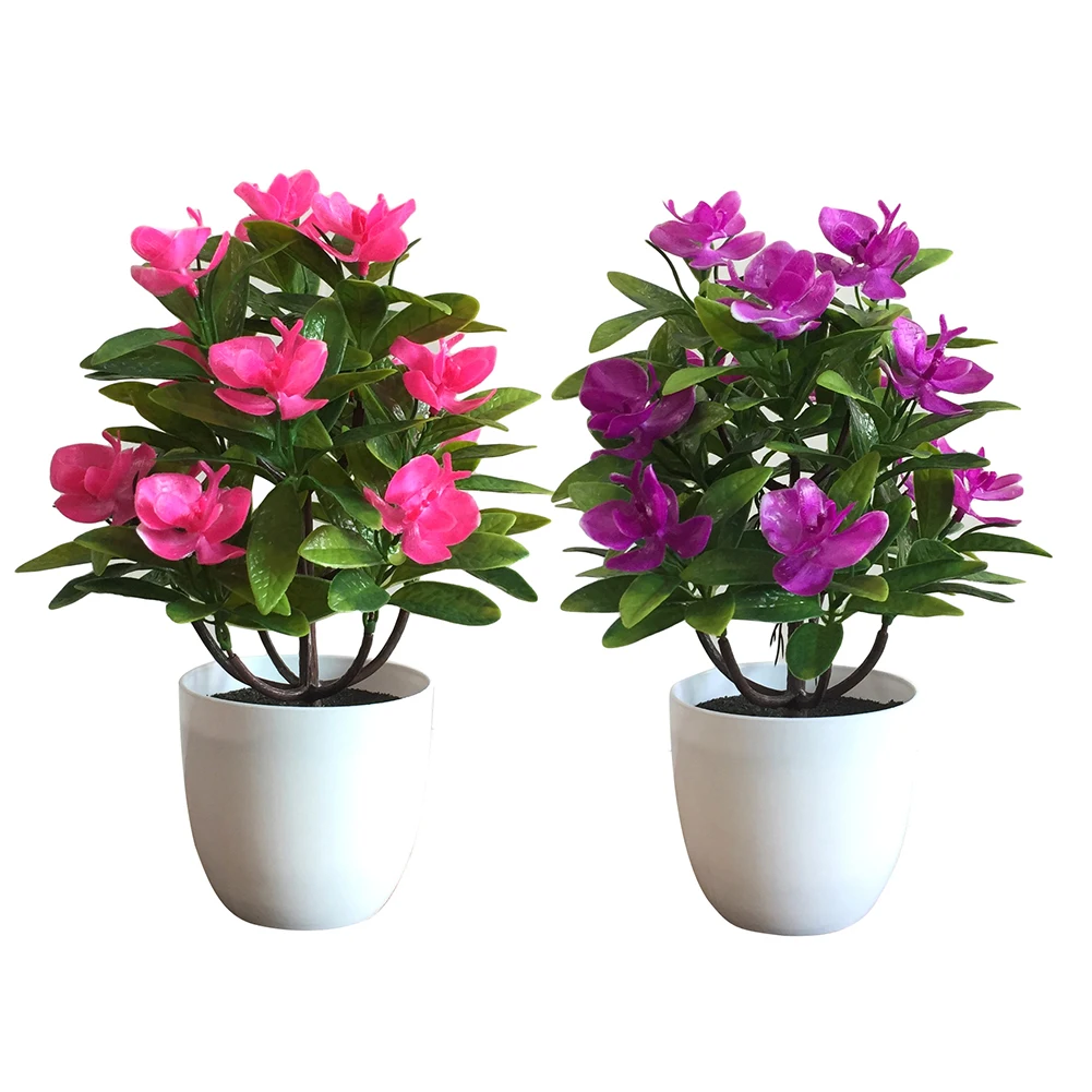 1Pc Potted Artificial Butterfly Orchid Flower Vivid Simulation Flowers Garden Wedding Party Home Decoration (With Pot) | Дом и сад