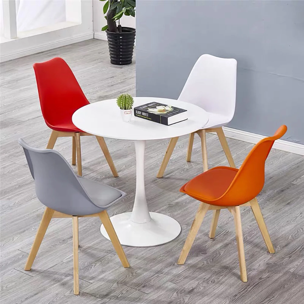 Обеденный стол набор белая краска на металлической основе кухонный круглый