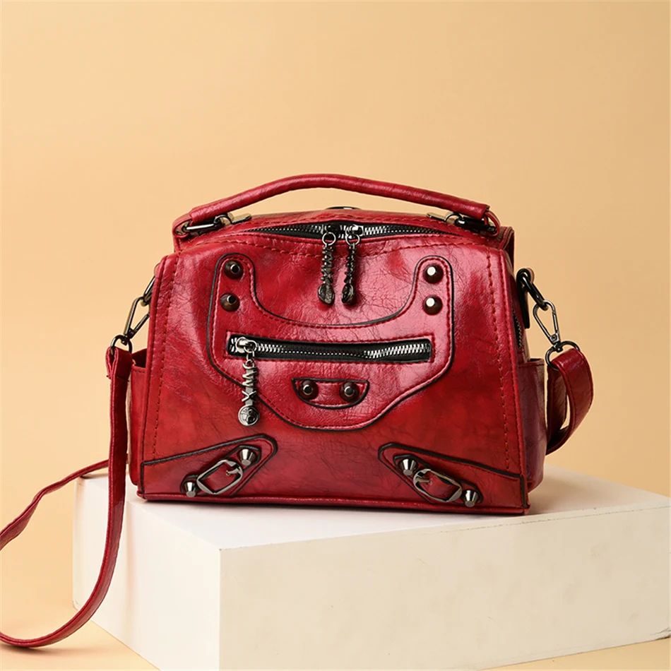 Mochila Feminina, рюкзак из мягкой кожи, женский рюкзак, высокое качество, рюкзак с заклепками, дамские сумки через плечо для женщин, Sac