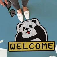 welcome doormat cute panda entrance hallway rectangle printed non slip floor rugs front door mat outdoor rugs carp mat rug