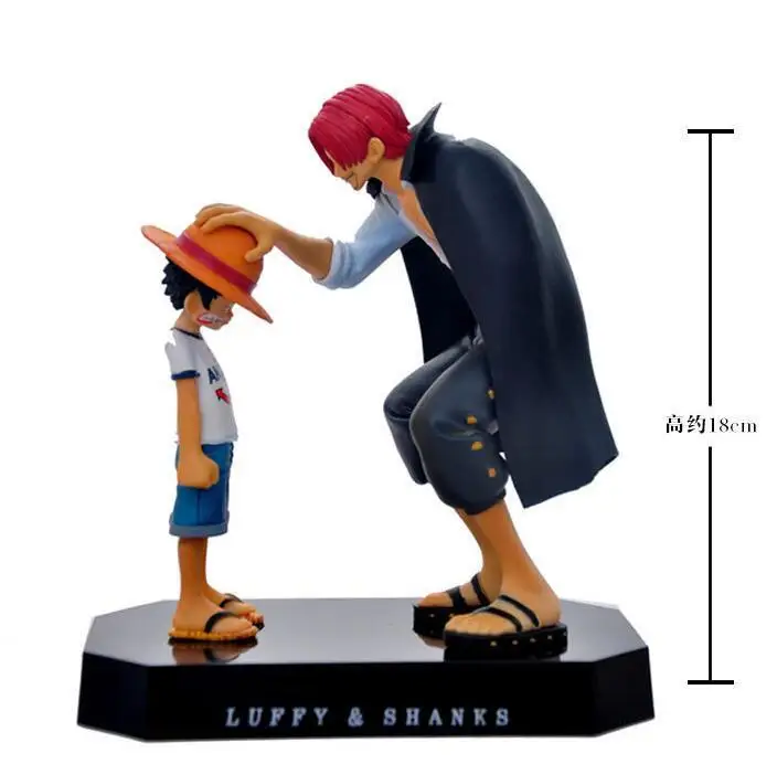 Аниме One Piece Monkey D Luffy & Shanks подвижные сцены 18 см ПВХ экшн Коллекция Фигурки Модель