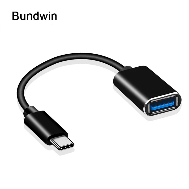 Bundwin USB 3 1 Type C штекер на 2 0 гнездо OTG кабель для передачи данных адаптер MacBook Pro Samsung S9