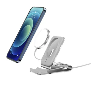 2 in 1 phone stand charger dock for iphone 12 mini wireless charger stand charge pad desk holder accessories free global shipping