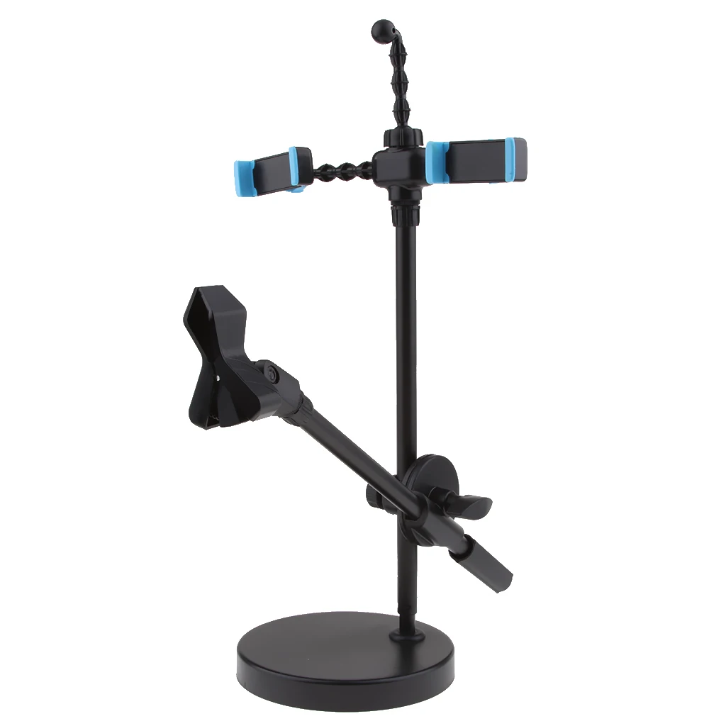 

Selfie Ring Light with Phone Holder & Mic Stand for Live Stream/Makeup