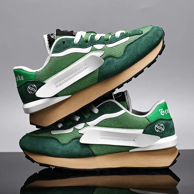 

Summer High Platform Men's Sports Shoes Brands Men's Sneakers Man Sport Shoes Running Sneakers Green Flats Cheap Tennis GMB-2567