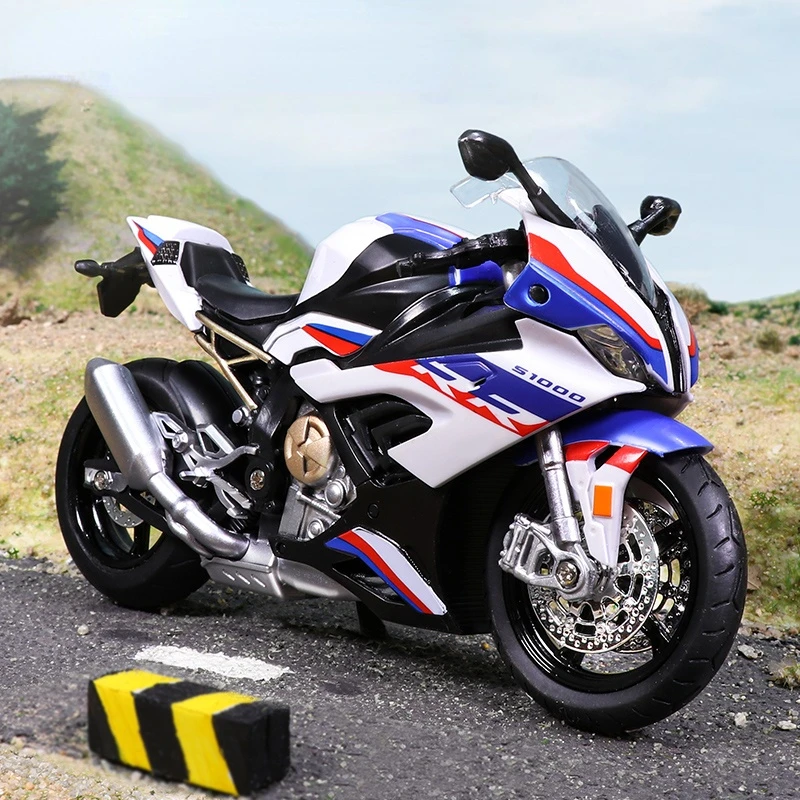 

1:12 Diecast Motorcycle Model Toy BM S1000RR Replica With Sound & Light Boy gift birthday gift christmas gift Collection bike