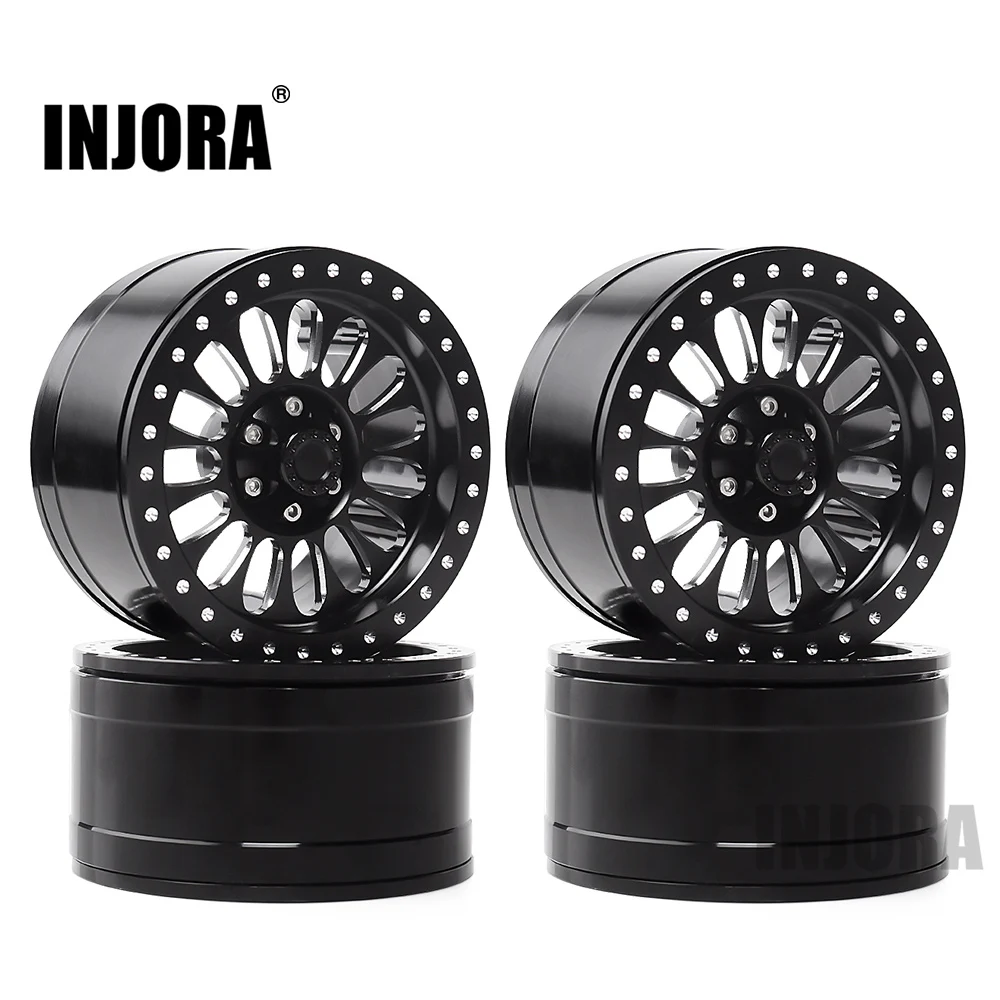 INJORA 4 шт. металлический обод колеса 2 &quotBeadlock ступицы для RC Рок гусеничный осевой