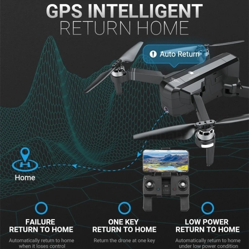 GPS/ГЛОНАСС двойной режим дистанционного управления Дрон с 5G Wi Fi 4K HD камера селфи