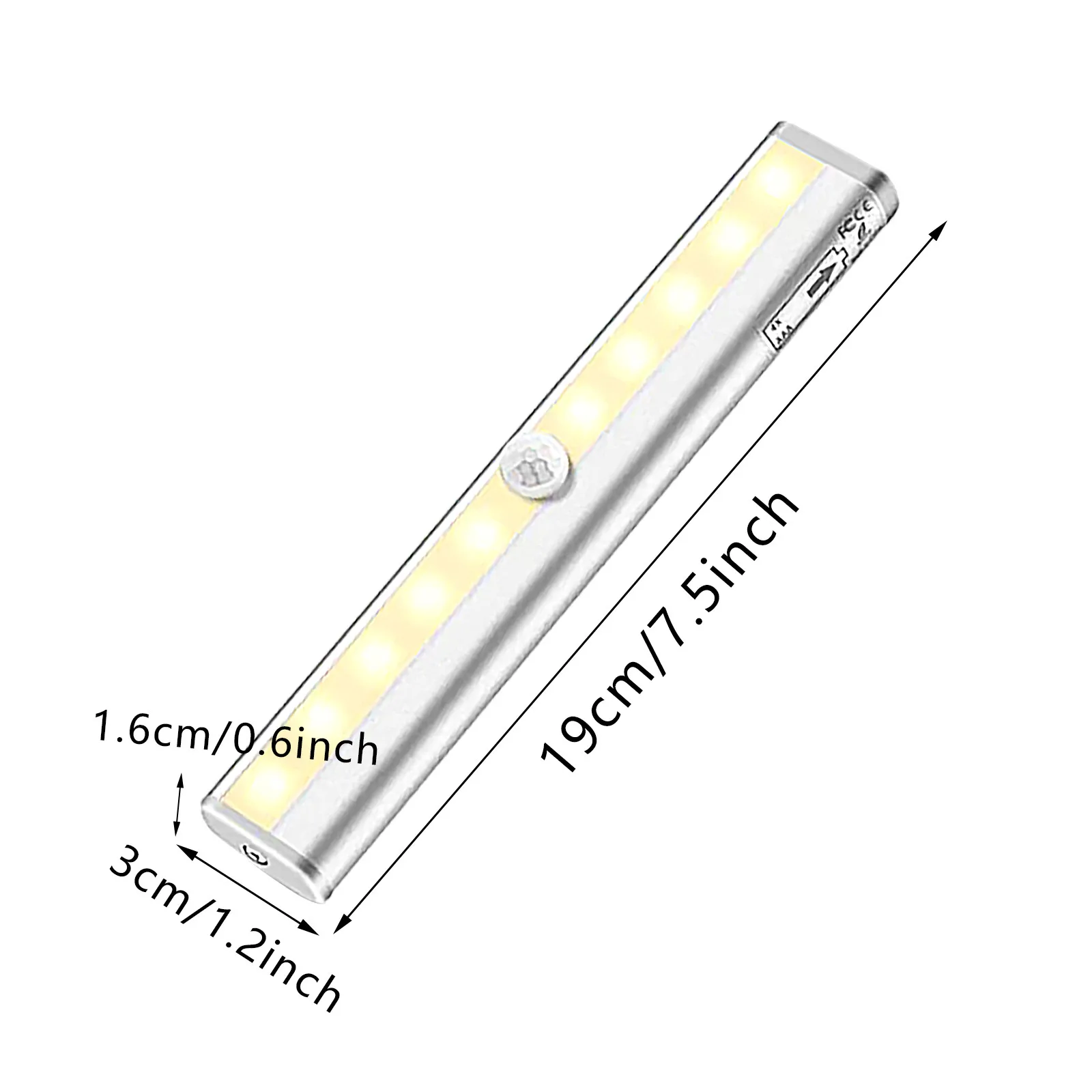 

* PIR Auto Motion Sensor Light Intelligent Portable Infrared Induction Lamp Night Home Stair Track Light Cabinet Lighting
