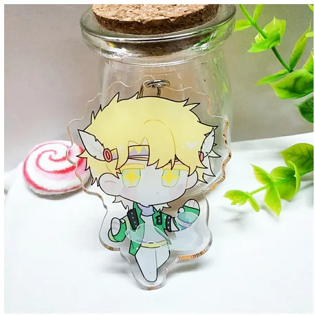 

JOJO's Bizarre Adventure Kakyoin Noriaki Kujo Jotaro Caesar Cosplay Acrylic Figure Pendant Keychain Toy Badge Brooch pin Bedge