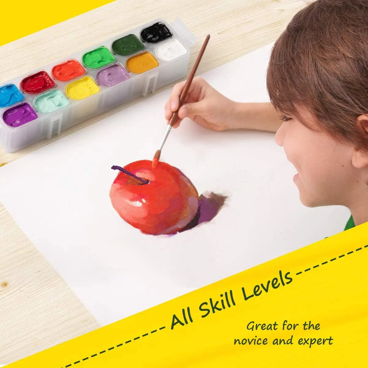 12 Цветов гуашь Краски комплект 30 мл Симпатичные желе чашки дизайн с Портативный