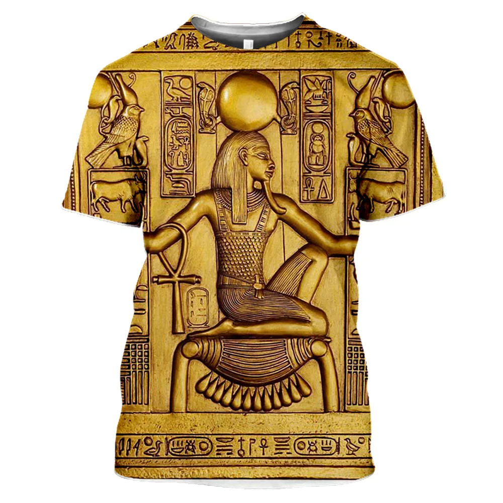 

CLOOCL Для мужчин футболка Древнего Египта мифологии 3D принтом Фараона короткий рукав Футболка в стиле Харадзюку Повседневное унисекс Топы