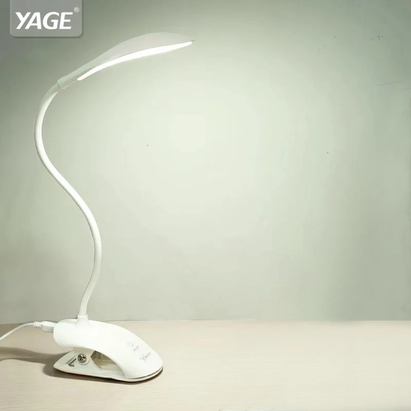 YAGE YG-5933 настольная лампа USB светодиодный настольный светильник 14 светодиодный Настольный светильник с зажимом для чтения книг светильник Светодиодный настольный светильник сенсорный 3 режима