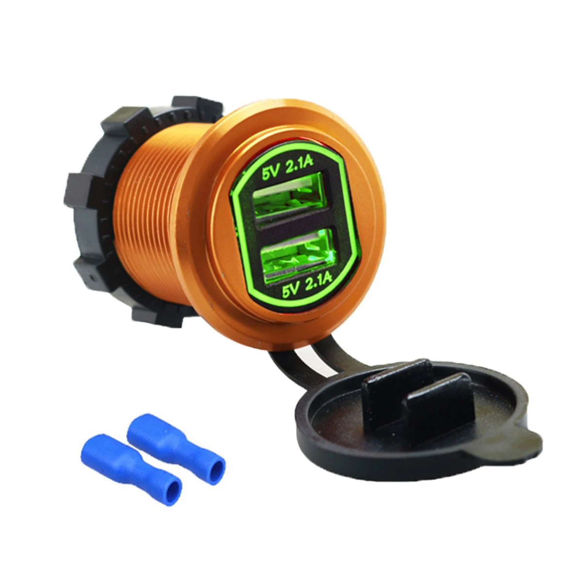 Мотоцикл Dual USB Зарядное устройство Водонепроницаемый крышка с светодиодный