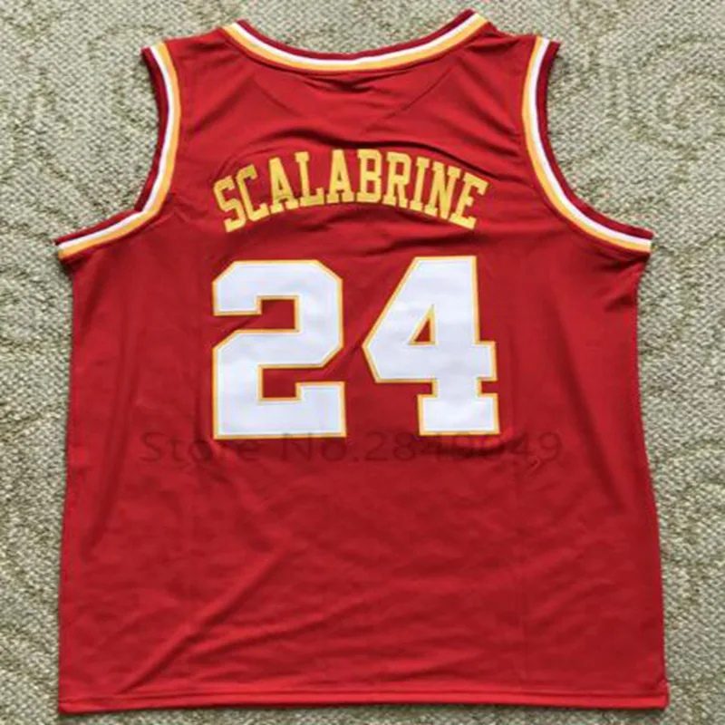 

BRIAN SCALABRINE White Mamba USC Trojans Throwback College Basketball Jersey Embroidery Stitched Custom Any Name and Number