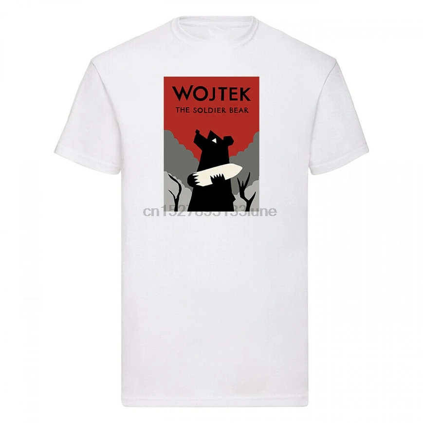 Польша 1944 польский медведь Wojtek футболка Polski печать |
