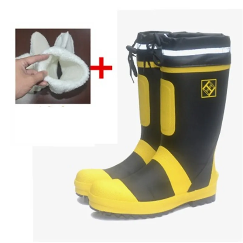 Мужские светоотражающие защитные сапоги на шнуровке с стальным носком для улицы