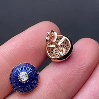 inlaid blue jewelry earrings earrings elegant temperament banquet 925 jewelry