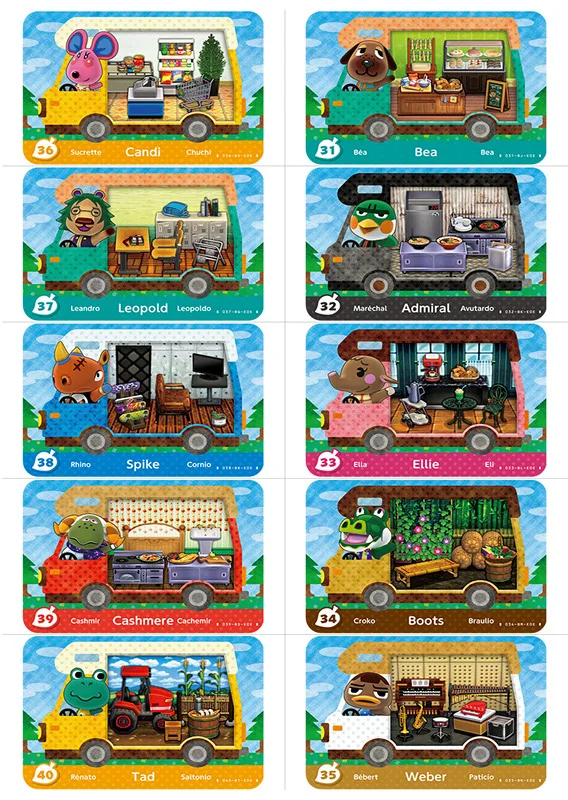 50 шт. Добро пожаловать новые карты для перекрещивания животных в листьях NFC