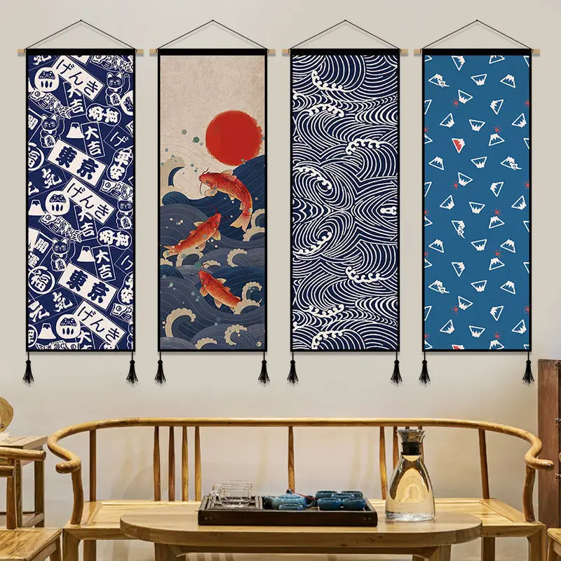 Японский гобелен укиё разных размеров художественный фон для украшения стен