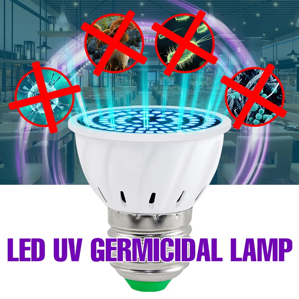 E27 УФ-лампа для дезинфекции светодиодный стерилизатор лампа MR16 Светодиодный UVC