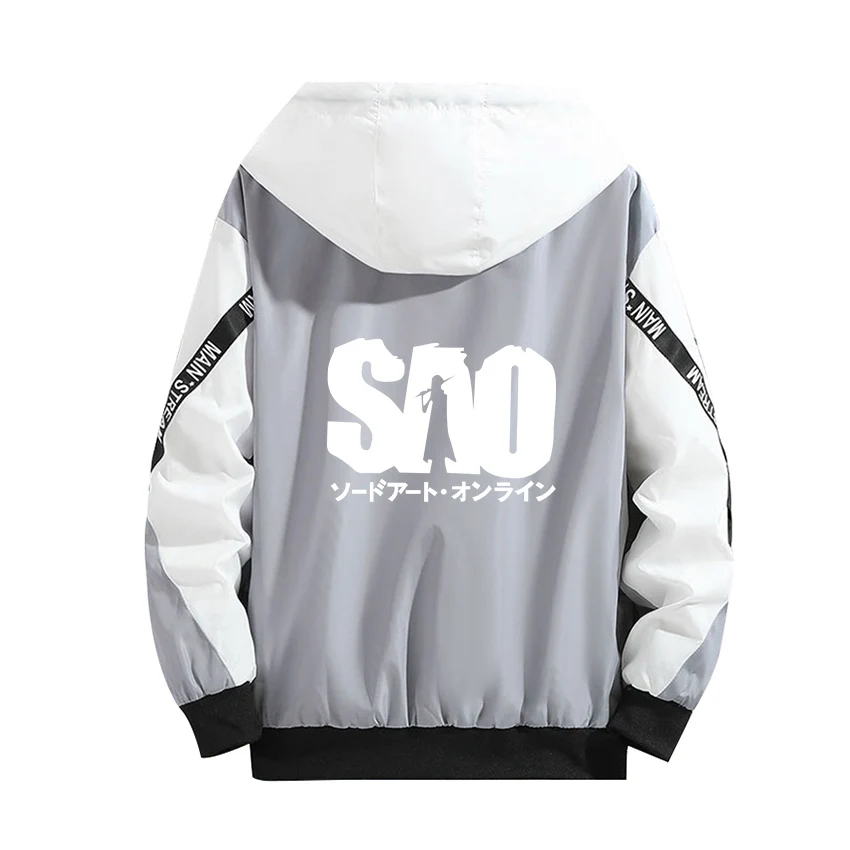 

Hot Anime SAO Sword Art Online Cosplay Hoodie Yuuki Asuna Luminous Print Camouflage Thin Jacket Splicing Tops Zipper Summer Coat