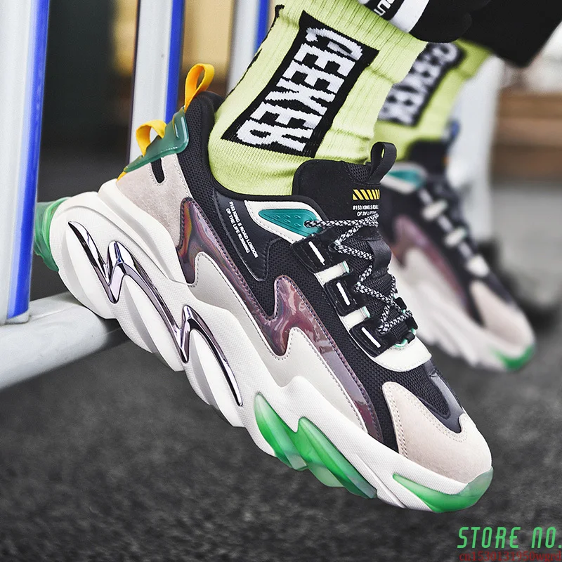 

New Design Men Casual Shoes 2021 Running Shoes Men's Chunky Sneakers Fashion Streetwear High Quality Male Shoes Man Sport Shoes