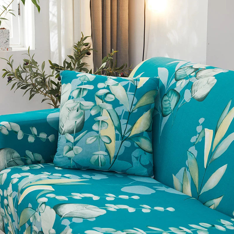

Elastic Loveseat Couch Covers For Living Room Dustproof All-inclusive Slipcovers Fashion Flower Plant Print Stretch Sofa Cover