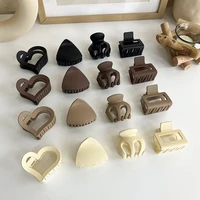 2021 new korean solid matte hairpin mini cute hair claw clips aesthetic jewelry hair accessories for women hair claw