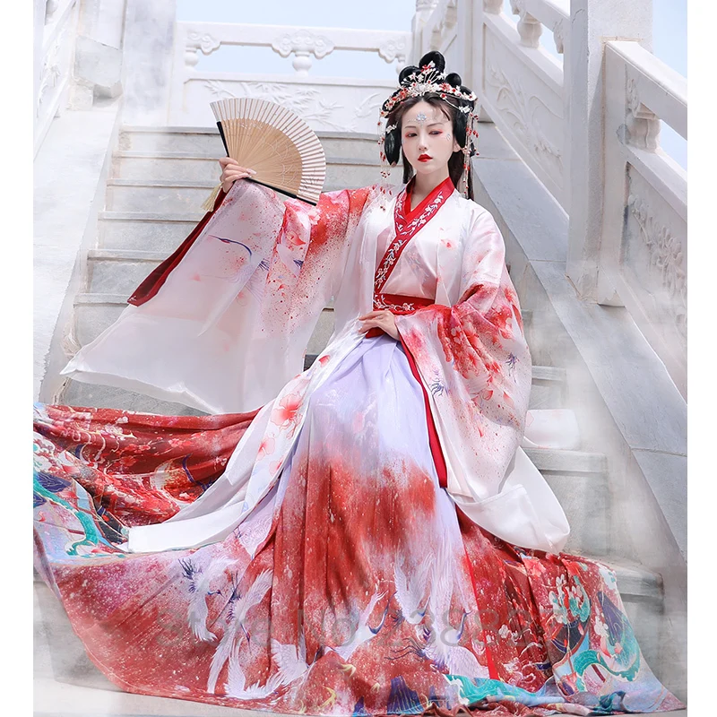 XinHuaEase Hanfu Женский Оригинальный китайский стиль старинный костюм осень династия