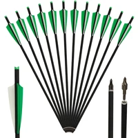 crossbow arrows 2022 inch mixed carbon arrows diameter 8 8 mm tip archery hunting shooting removable arrowhead green