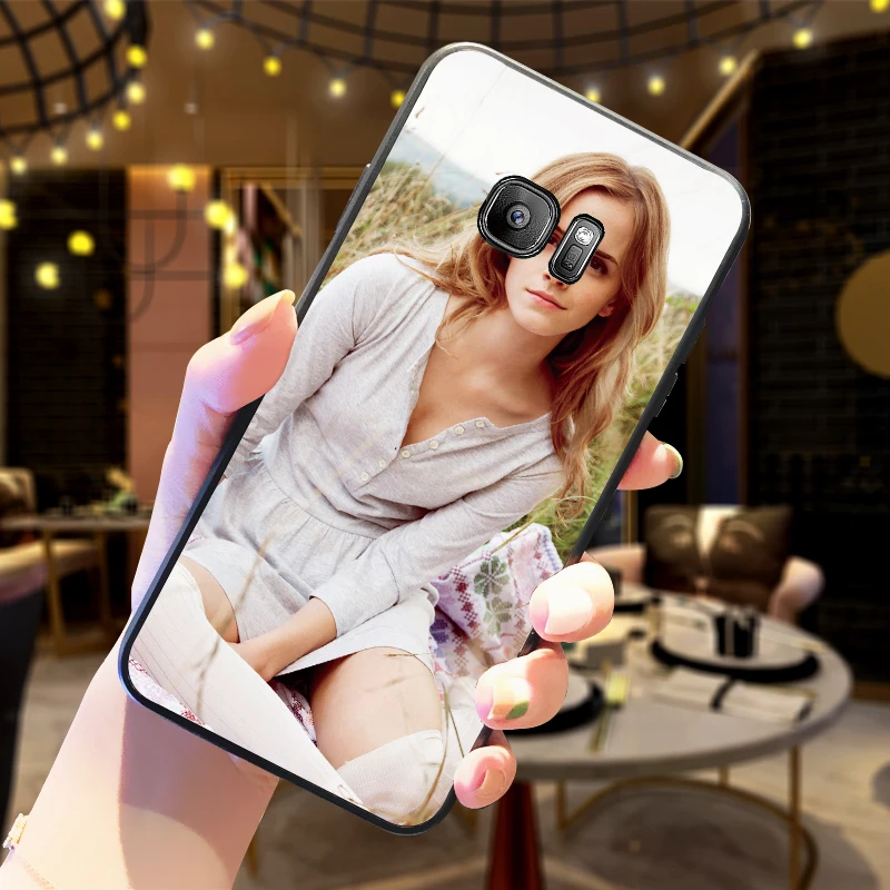 Красивая звезда Эмма Ватсон красивый для Samsung Galaxy S6 S7 край S8 S9 S10 PLUS NOTE 8 9 M10 20 30