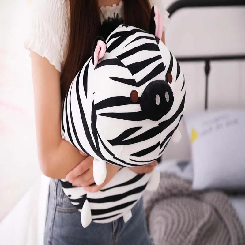 1 шт. 35 45 см Kawaii Тигр Зебра плюшевая мягкая подушка милые мягкие игрушки Животные