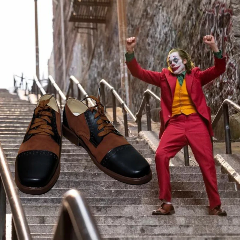 shoes Филь Джокер Хоакин Феникс артер Флек костюм костюмы пижамы Хэллоуин вечерние униформы для взрослых детей - Цвет: shoes