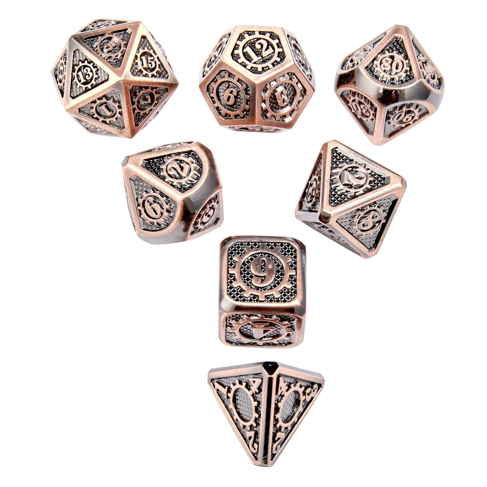 

Metal Dice Set Polyhedral Metal Dice Metal DND Dice Set Suitable for Table Games DND Role Playing Game Math Teaching