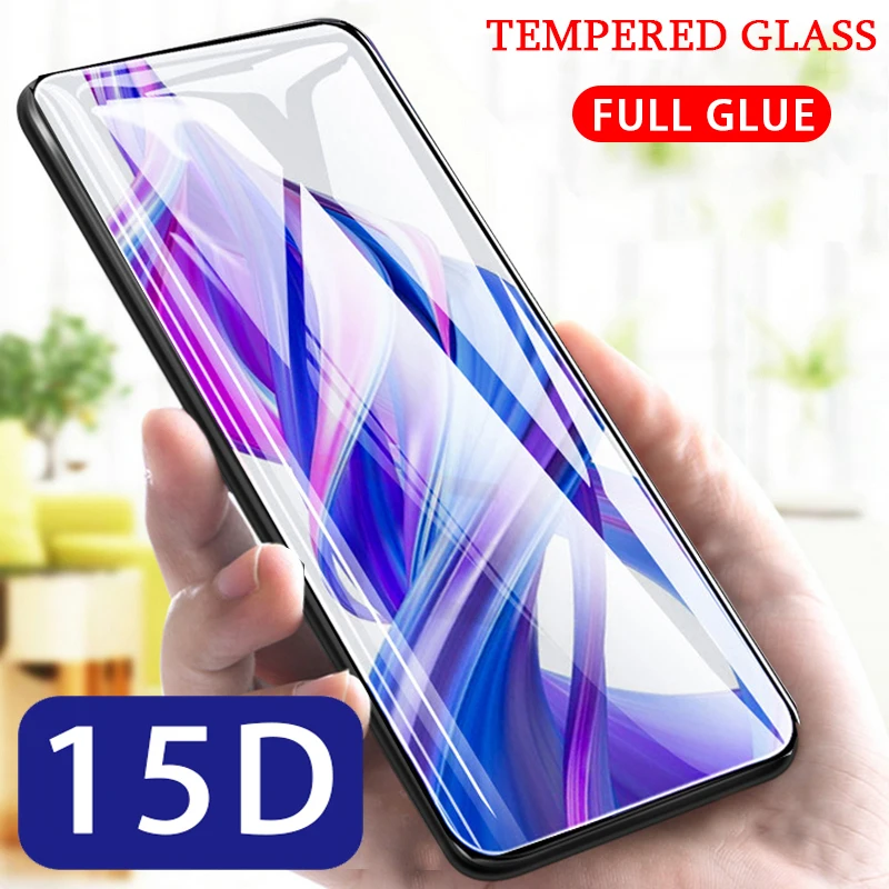 Закаленное стекло 15D для Huawei Honor 9X Pro защита экрана с полным клеем Защитное 8X 7X 6X