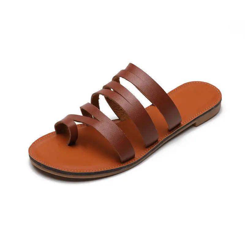

Casual Sandals Women Soft Flat with Sandals Women Beach Shoes Non-slip Summer Fashion Thin Belt Combination Thin Woman Shoes New