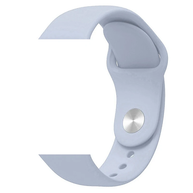 Light purple Ремешок для Apple Watch 5 4 3 2 1 силиконовый спортивный браслет для часов Apple Watch 44 мм 40 мм 42 мм 38 мм Ror IWatch band - Цвет ремешка: Light purple