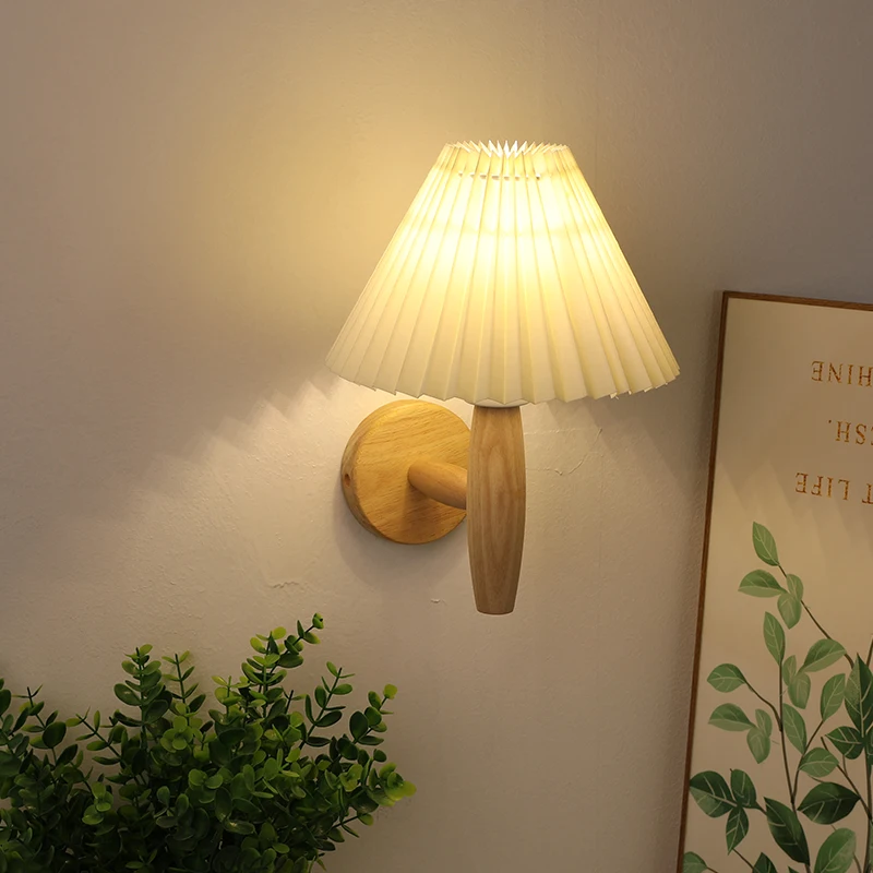 

Japanese Style Simple Wall Lamp Sconce Wood Bedside Living Room Loft Wall Lamp Fixture Corridor Muur Lampen Home Decor DM50WL