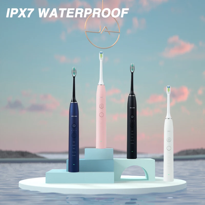 

Sonic Electric Toothbrush Rechargable Adult IPX7 Waterproof Dupont Bristels USB Charger Timer Toothbrush 5Modes