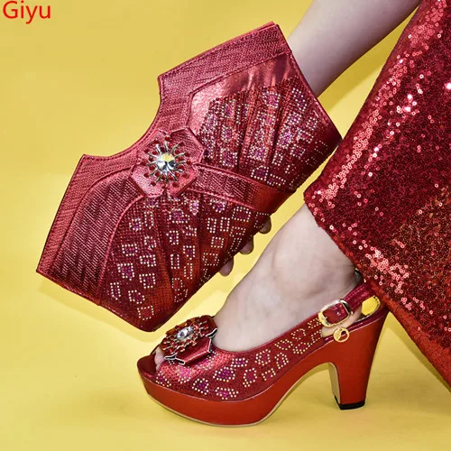 Doershow новейший дизайн наборы обуви и сумок для вечеривечерние набор африканских