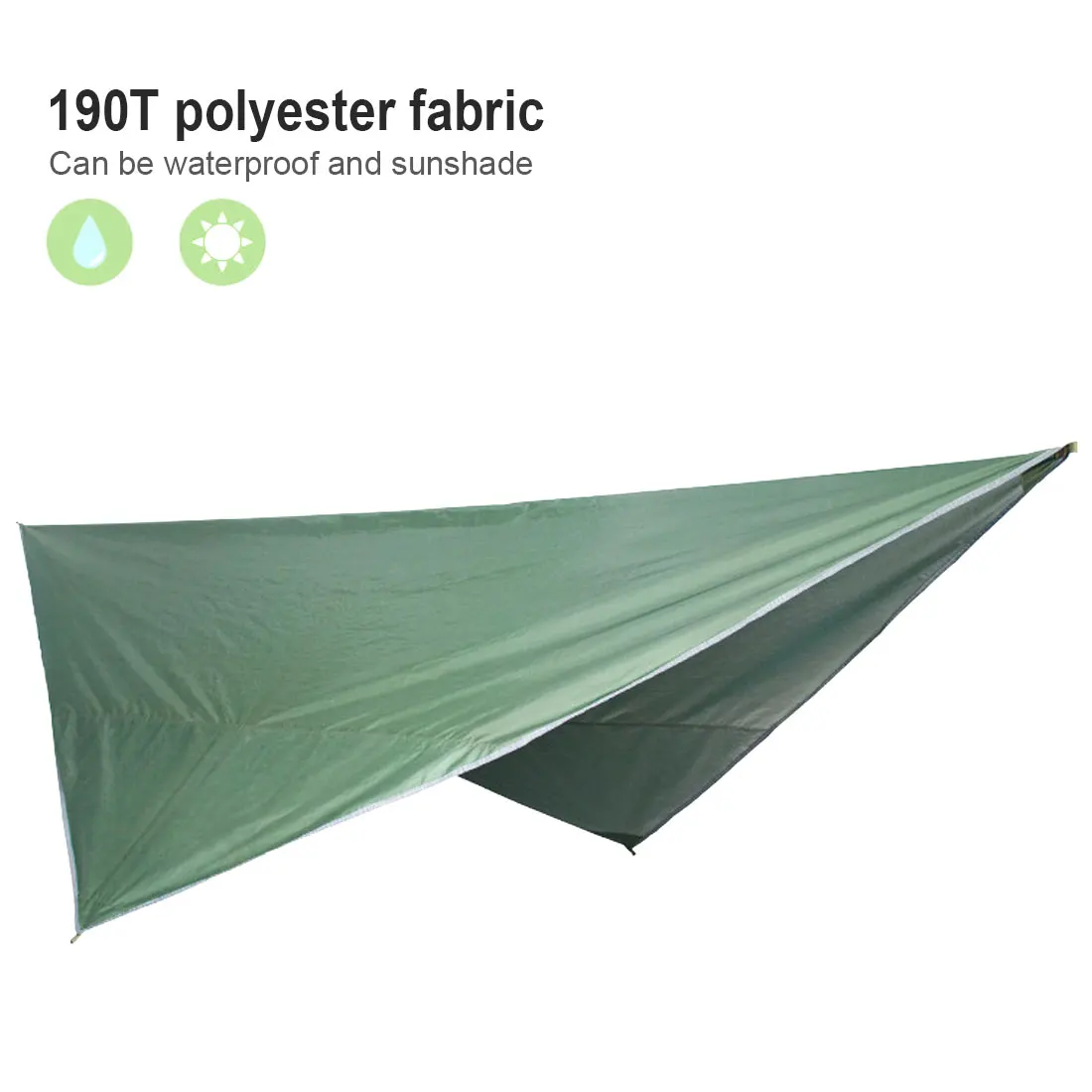 

Hammock Waterproof Rain Fly Tent Tarp Lightweight Portable Waterproof Ripstop Easily Fold Sun Shelter UV Protection 350x280cm
