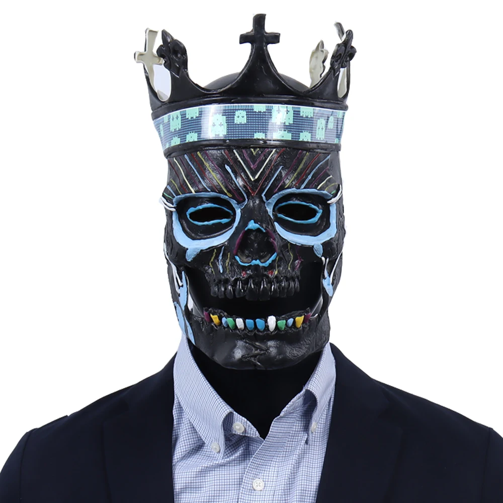 Часы Легион череп латексная маска для косплея ужас черный Хэллоуин костюм