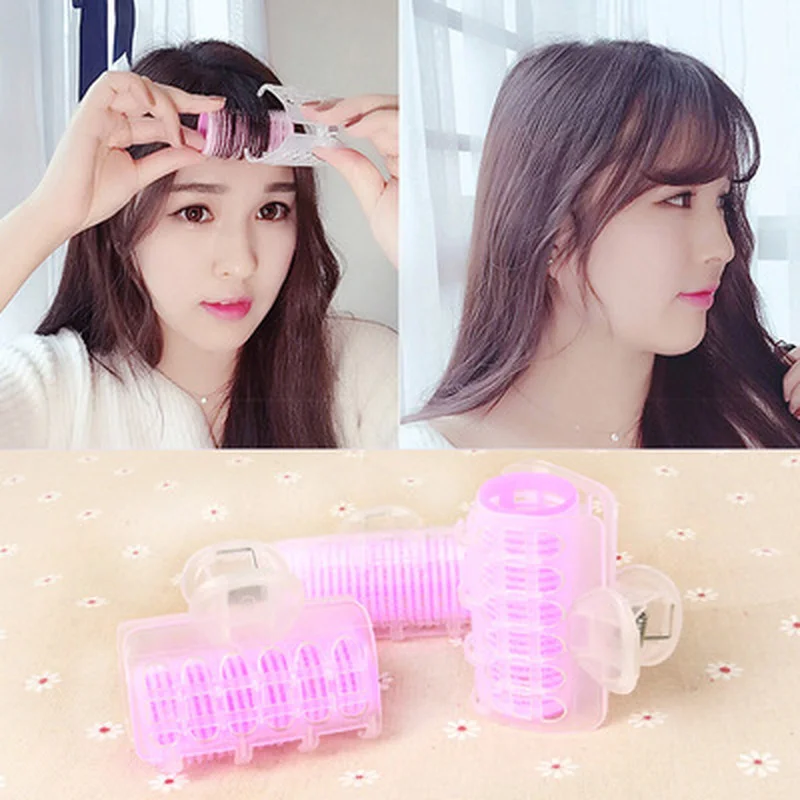 3Pcs/set Hair Rollers Bang Roll Curler Hair Curler Plastic Self-adhesive Hair Curling Hairdressing Tool Girl Beauty Styling Tool