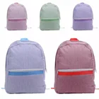 Вместительный холщовый рюкзак унисекс, модные повседневные школьные дорожные сумки в полоску для взрослых и детей