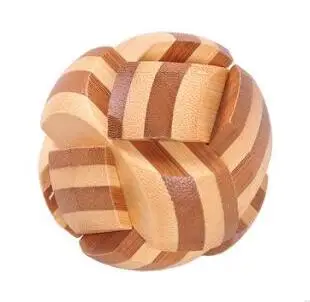 

New Mini Size IQ Bamboo Wooden Brain Teaser Puzzle Game for Adults Kids Size 4.5cm
