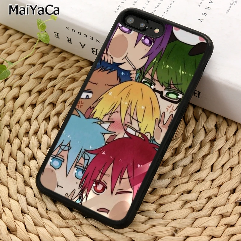 MaiYaCa милый Kuroko без корзины Chibi чехол для телефона iPhone X XR XS 11 12 Pro MAX 5 6 7 8 Plus Samsung Galaxy S5