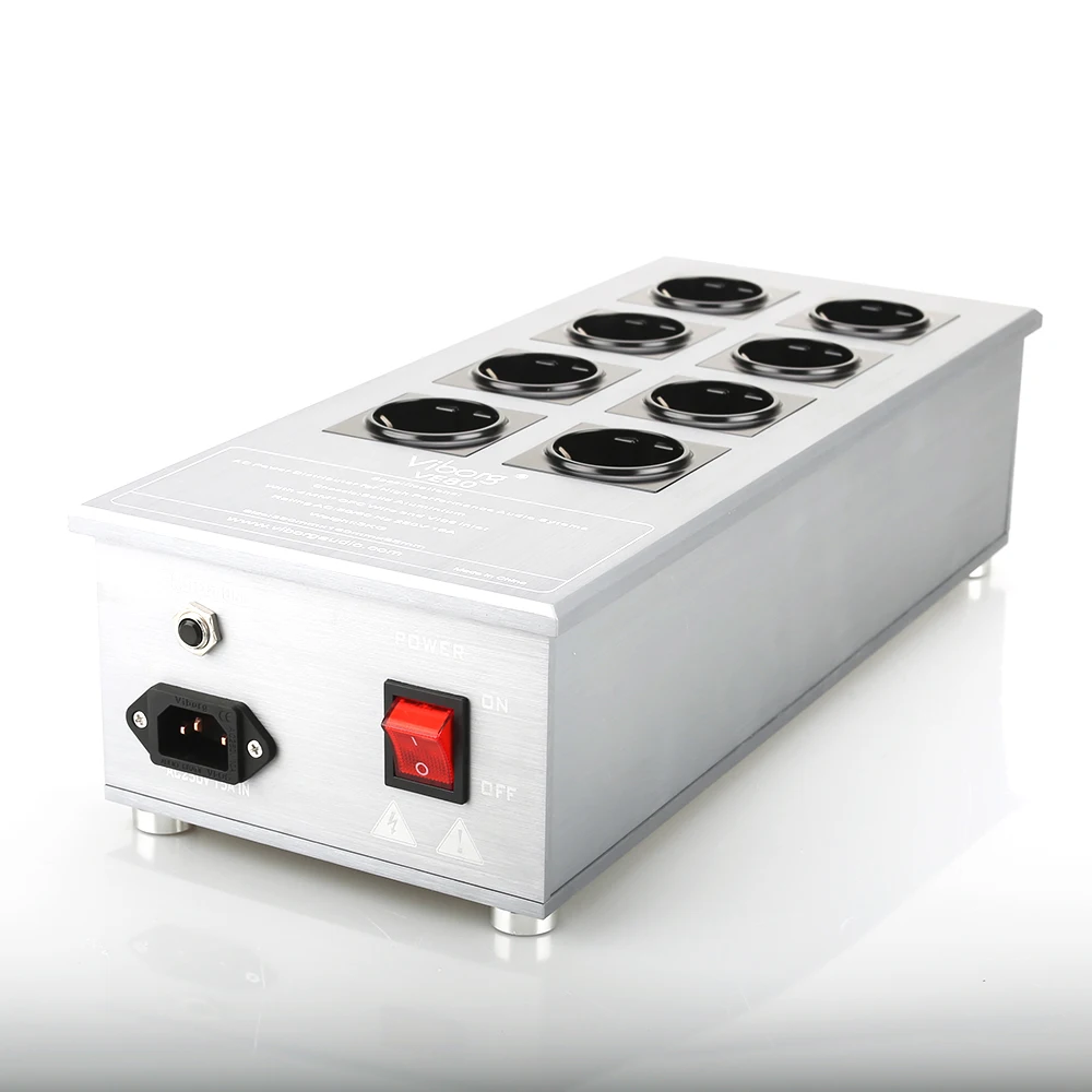 Высококачественный Viborg VE80 Hifi аудио EU Schuko розетки фильтр шума AC мощность кондиционер аудиофиловый фильтр питания очиститель
